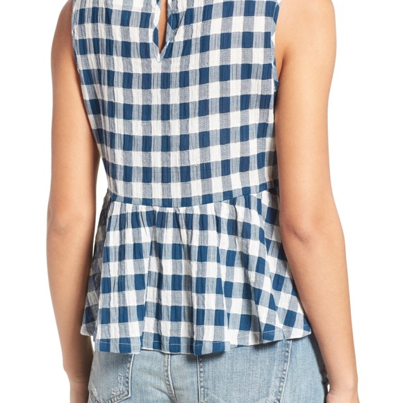 ❌SOLD❌NWT Current/Elliott The Peplum Gingham Tank - Picture 2 of 4